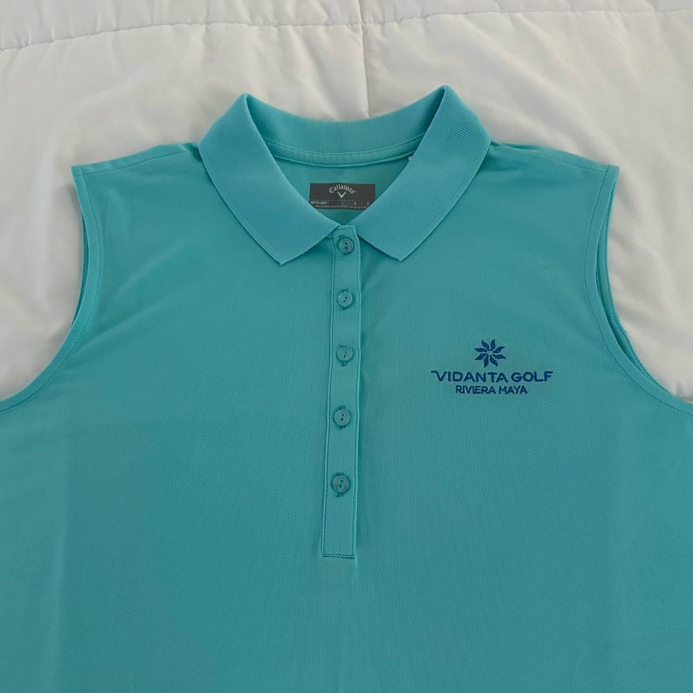 Callaway Vidanta Golf Sleeveless Women’s Polo Shirt in Teal